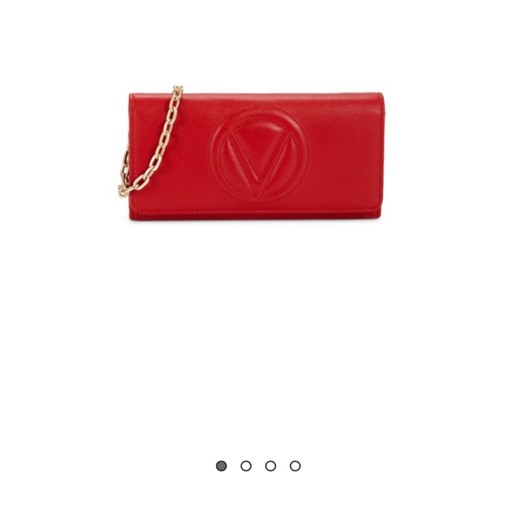 Valentino By Mario Valentino Red Clutch with Chain Strap